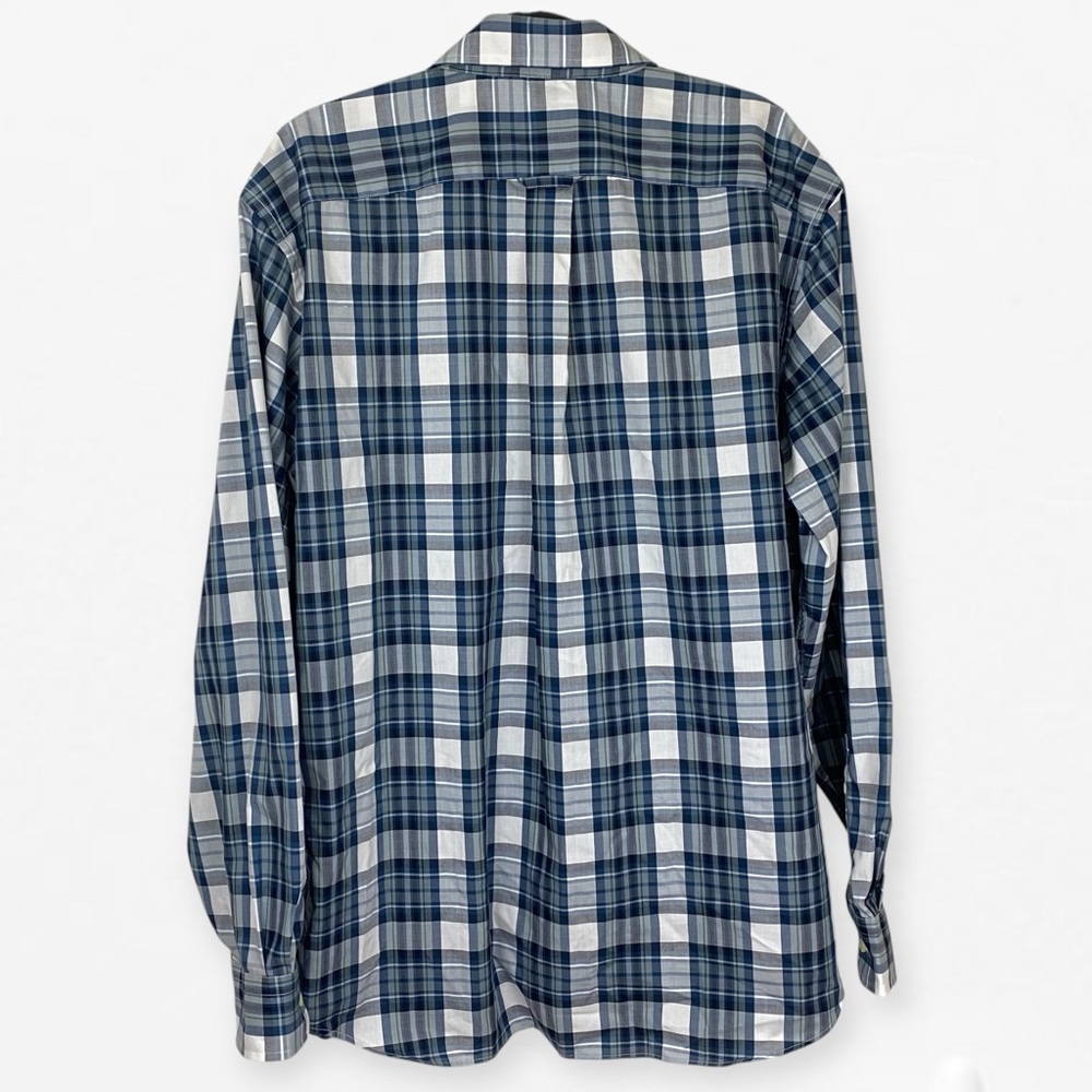 Nautica Blue and White Casual wrinkle resistant Button Down Shirt XL - Picture 4 of 5